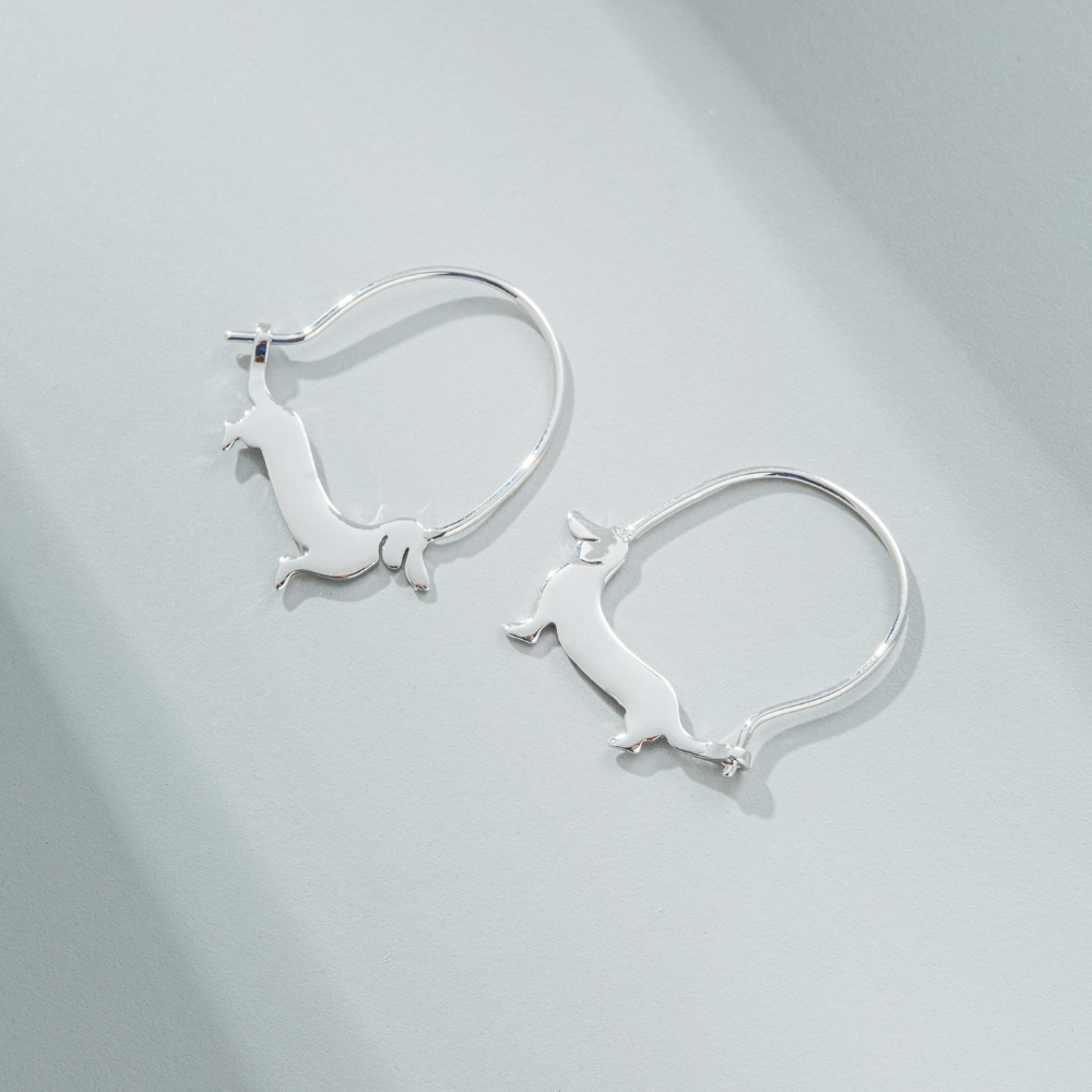 DACHSHUND HOOP EARRINGS (PAIR)