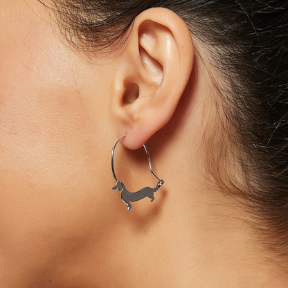 DACHSHUND HOOP EARRINGS (PAIR)