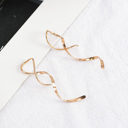 GOLD SPIRAL EARRINGS (PAIR)