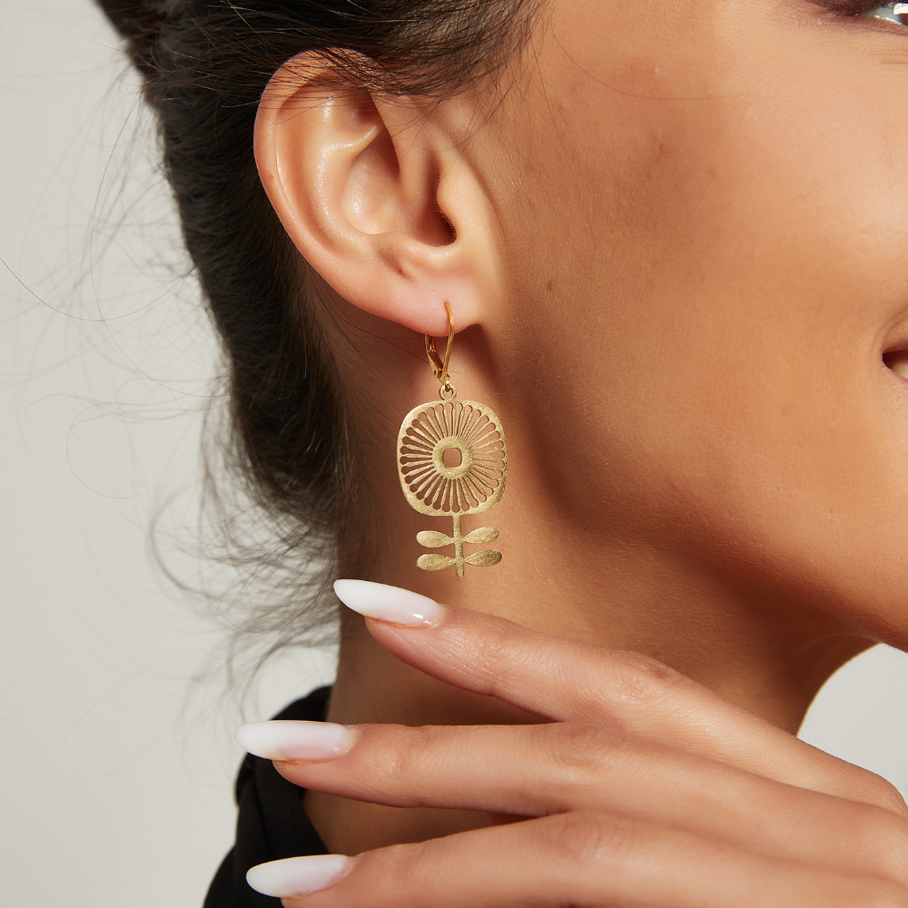 GOLDEN BLOOM EARRINGS (PAIR)