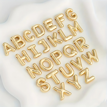 GOLD BUBBLE LETTER NECKLACE
