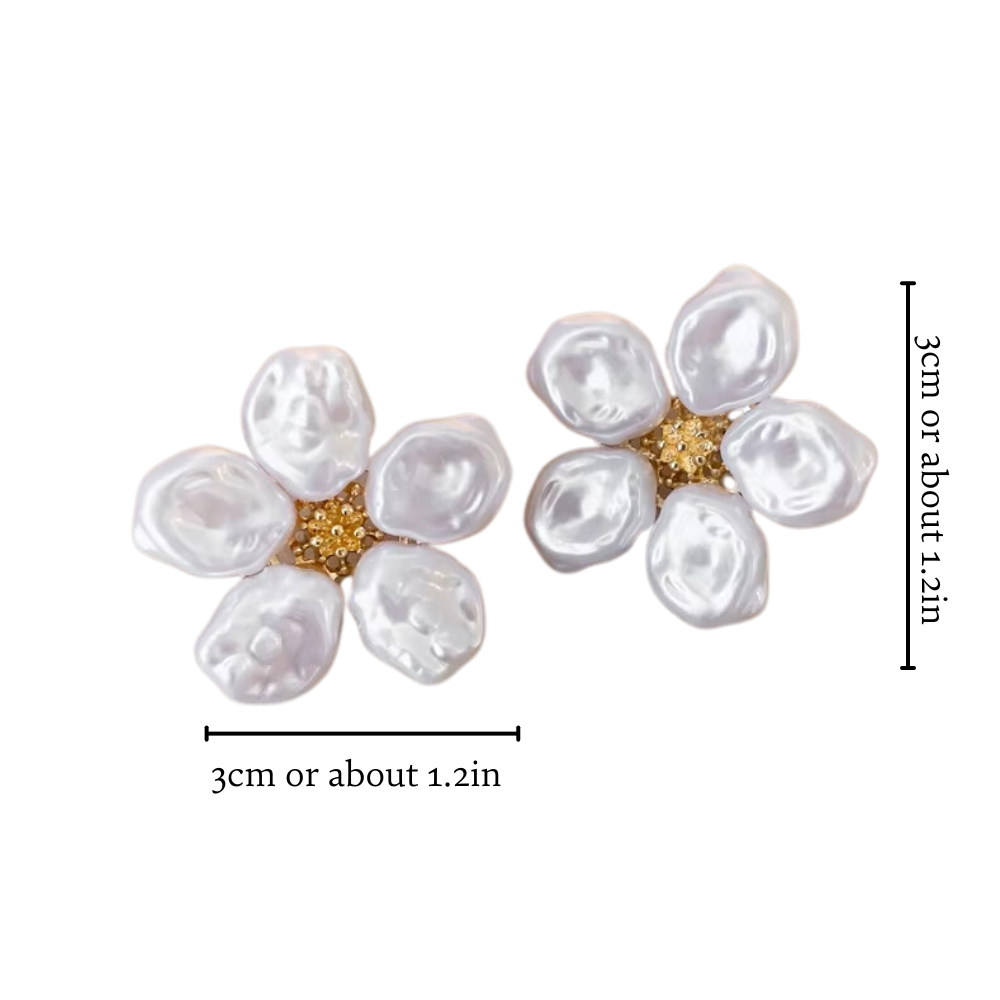 PEARL BLOSSOM STUDS (PAIR)