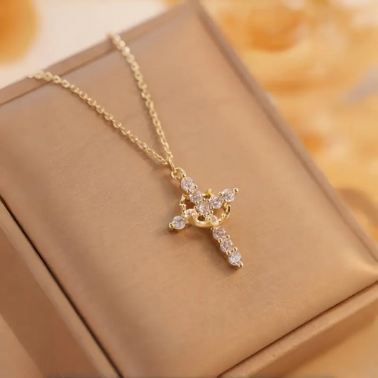 CROWN CROSS NECKLACE