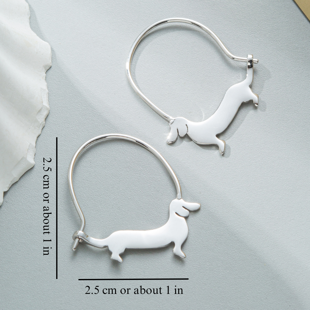 DACHSHUND HOOP EARRINGS (PAIR)