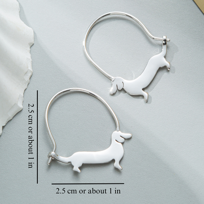 DACHSHUND HOOP EARRINGS (PAIR)