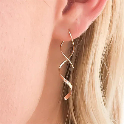 GOLD SPIRAL EARRINGS (PAIR)